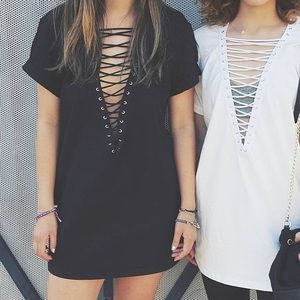LF lace up tops